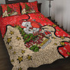 Redcliffe Dolphins Christmas Custom Quilt Bed Set - Let's Get Lit Chrisse Pressie Quilt Bed Set