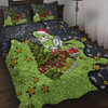 Canberra Raiders Christmas Custom Quilt Bed Set - Let's Get Lit Chrisse Pressie Quilt Bed Set