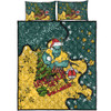 Australia Wallabies Christmas Custom Quilt Bed Set - Let's Get Lit Chrisse Pressie Quilt Bed Set