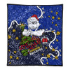 Canterbury-Bankstown Bulldogs Christmas Custom Quilt - Let's Get Lit Chrisse Pressie Quilt