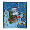 Cronulla-Sutherland Sharks Christmas Custom Quilt - Let's Get Lit Chrisse Pressie Quilt
