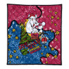 Brisbane Broncos Christmas Custom Quilt - Let's Get Lit Chrisse Pressie Quilt