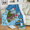 Cronulla-Sutherland Sharks Christmas Custom Blanket - Let's Get Lit Chrisse Pressie Blanket