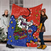 Newcastle Knights Christmas Custom Blanket - Let's Get Lit Chrisse Pressie Blanket