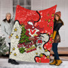 St. George Illawarra Dragons Christmas Custom Blanket - Let's Get Lit Chrisse Pressie Blanket