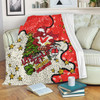 St. George Illawarra Dragons Christmas Custom Blanket - Let's Get Lit Chrisse Pressie Blanket