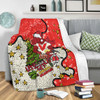 St. George Illawarra Dragons Christmas Custom Blanket - Let's Get Lit Chrisse Pressie Blanket