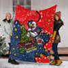 Sydney Roosters Christmas Custom Blanket - Let's Get Lit Chrisse Pressie Blanket