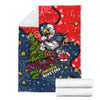 Sydney Roosters Christmas Custom Blanket - Let's Get Lit Chrisse Pressie Blanket