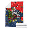 Sydney Roosters Christmas Custom Blanket - Let's Get Lit Chrisse Pressie Blanket