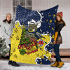 North Queensland Cowboys Christmas Custom Blanket - Let's Get Lit Chrisse Pressie Blanket