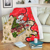 Redcliffe Dolphins Christmas Custom Blanket - Let's Get Lit Chrisse Pressie Blanket