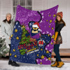 Melbourne Storm Christmas Custom Blanket - Let's Get Lit Chrisse Pressie Blanket