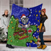 New Zealand Warriors Christmas Custom Blanket - Let's Get Lit Chrisse Pressie Blanket