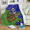 New Zealand Warriors Christmas Custom Blanket - Let's Get Lit Chrisse Pressie Blanket