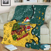 Australia Wallabies Christmas Custom Blanket - Let's Get Lit Chrisse Pressie Blanket