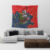 Sydney Roosters Christmas Custom Tapestry - Let's Get Lit Chrisse Pressie Tapestry