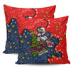 Sydney Roosters Christmas Custom Pillow Cases - Let's Get Lit Chrisse Pressie Pillow Cases
