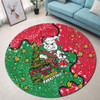 South Sydney Rabbitohs Custom Round Rug - Let's Get Lit Chrisse Pressie Round Rug