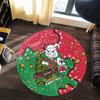 South Sydney Rabbitohs Custom Round Rug - Let's Get Lit Chrisse Pressie Round Rug