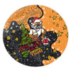 Wests Tigers Christmas Custom Round Rug - Let's Get Lit Chrisse Pressie Round Rug