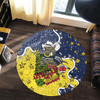 North Queensland Cowboys Christmas Custom Round Rug - Let's Get Lit Chrisse Pressie Round Rug