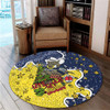 North Queensland Cowboys Christmas Custom Round Rug - Let's Get Lit Chrisse Pressie Round Rug