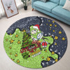 Canberra Raiders Christmas Custom Round Rug - Let's Get Lit Chrisse Pressie Round Rug