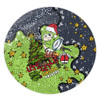 Canberra Raiders Christmas Custom Round Rug - Let's Get Lit Chrisse Pressie Round Rug