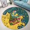 Australia Wallabies Christmas Custom Round Rug - Let's Get Lit Chrisse Pressie Round Rug