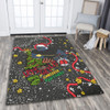 Penrith Panthers Christmas Custom Area Rug - Let's Get Lit Chrisse Pressie Area Rug