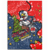 Sydney Roosters Christmas Custom Area Rug - Let's Get Lit Chrisse Pressie Area Rug