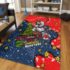 Sydney Roosters Christmas Custom Area Rug - Let's Get Lit Chrisse Pressie Area Rug