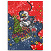 Sydney Roosters Christmas Custom Area Rug - Let's Get Lit Chrisse Pressie Area Rug