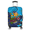 Gold Coast Titans Christmas Custom Luggage Cover - Let's Get Lit Chrisse Pressie Luggage Cover