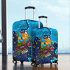 Gold Coast Titans Christmas Custom Luggage Cover - Let's Get Lit Chrisse Pressie Luggage Cover