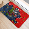 Sydney Roosters Christmas Custom Doormat - Let's Get Lit Chrisse Pressie Doormat
