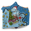 Cronulla-Sutherland Sharks Christmas Custom Hooded Blanket - Let's Get Lit Chrisse Pressie Hooded Blanket