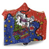 Newcastle Knights Christmas Custom Hooded Blanket - Let's Get Lit Chrisse Pressie Hooded Blanket