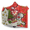 St. George Illawarra Dragons Christmas Custom Hooded Blanket - Let's Get Lit Chrisse Pressie Hooded Blanket