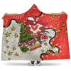 St. George Illawarra Dragons Christmas Custom Hooded Blanket - Let's Get Lit Chrisse Pressie Hooded Blanket