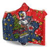 Sydney Roosters Christmas Custom Hooded Blanket - Let's Get Lit Chrisse Pressie Hooded Blanket