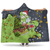 Canberra Raiders Christmas Custom Hooded Blanket - Let's Get Lit Chrisse Pressie Hooded Blanket