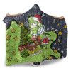 Canberra Raiders Christmas Custom Hooded Blanket - Let's Get Lit Chrisse Pressie Hooded Blanket