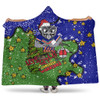 New Zealand Warriors Christmas Custom Hooded Blanket - Let's Get Lit Chrisse Pressie Hooded Blanket