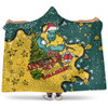 Australia Wallabies Christmas Custom Hooded Blanket - Let's Get Lit Chrisse Pressie Hooded Blanket