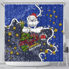 Canterbury-Bankstown Bulldogs Christmas Custom Shower Curtain - Let's Get Lit Chrisse Pressie Shower Curtain