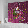 Manly Warringah Sea Eagles Christmas Custom Shower Curtain - Let's Get Lit Chrisse Pressie Shower Curtain