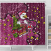 Manly Warringah Sea Eagles Christmas Custom Shower Curtain - Let's Get Lit Chrisse Pressie Shower Curtain