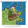 Parramatta Eels Christmas Custom Shower Curtain - Let's Get Lit Chrisse Pressie Shower Curtain